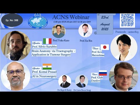 ACNS Webinar - Aug 23 -Tractography in Brain Tumor Surgery & AI in Neurosurgery