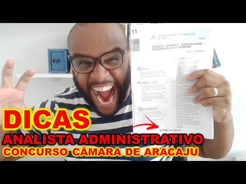 Concurso Câmara de Aracaju SE Vale a pena fazer a prova para Analista Administrativo DICAS #FGV