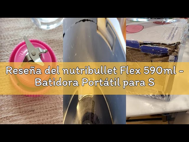 Vídeo relacionado con nutribullet Flex 590ml - Batidora Portátil para Smoothies con Tapa con Boquilla y Asa, Picadora, Tritura Hielo y Frutas Congeladas, USB-C, Vaso sin BPA, Fácil de Limpiar, Verde Bosque (NBP013GR)