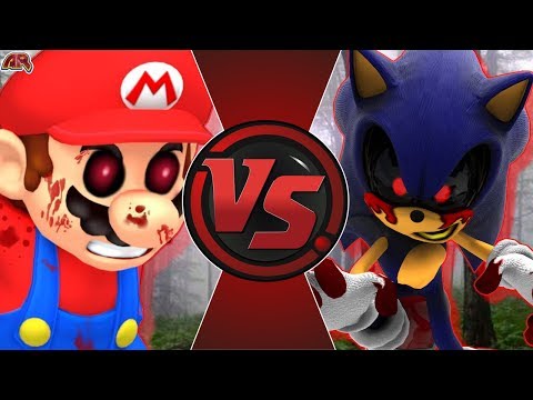 SONIC.EXE vs MARIO.EXE (Mario vs Sonic CreepyPasta Animation) Cartoon Fight Club Episode 330
