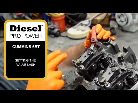 Setting The Valve Lash  On A Cummins 6BT Marine Engine