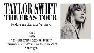 Taylor Swift - folklore era (The Eras Tour) (Karaoke Version)