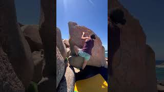 Video thumbnail of Jade’s Fault, 6a+. Capo Testa