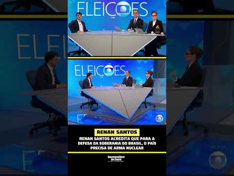 Renan Santos acredita que para a defesa da soberania do Brasil, o país precisa possuir arma nuclear