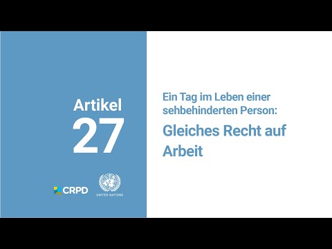 BSVÖ Ein Tag im Leben einer sehbehinderten Person: Arbeit und Beschäftigung