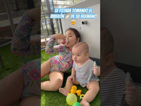 He was drinking his brother's bottle🍼 #youtubeshorts #reels @MahiayNoath