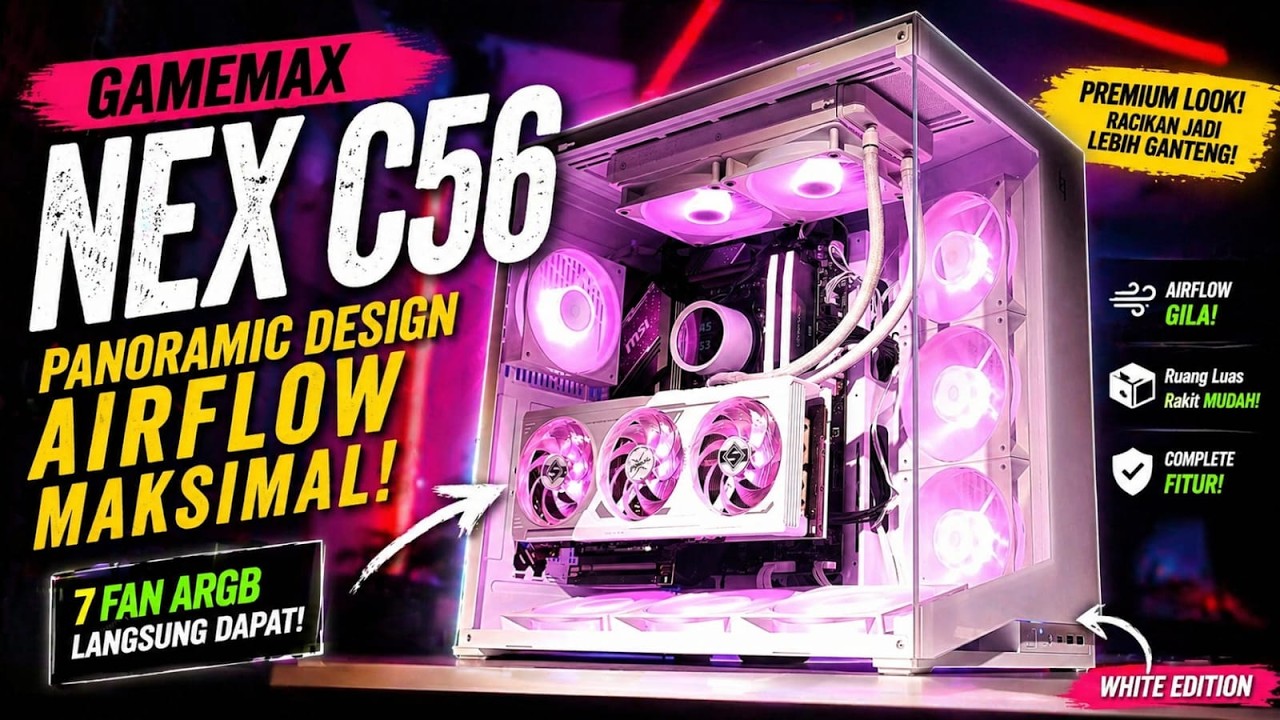 🔥🔥 Build PC Full White Super Clean 😍 Gamemax NEX C56 + RX 9070XT Test!