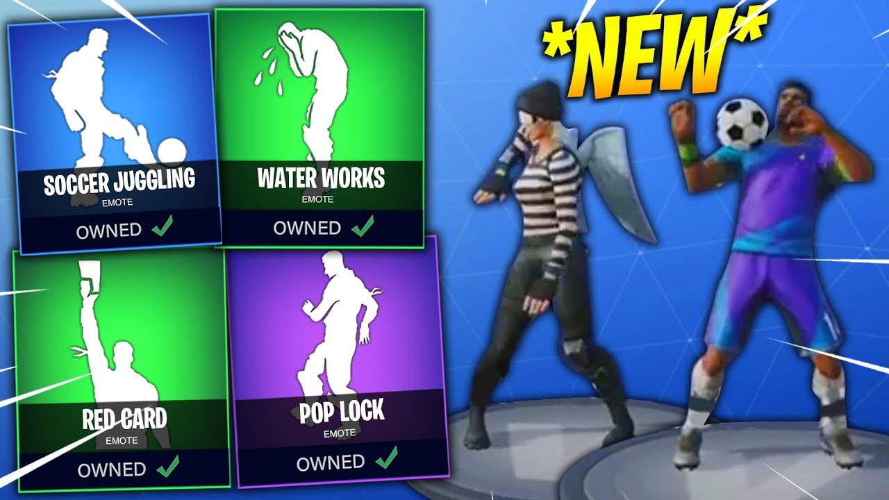 *NEW* Fortnite Season 4 DANCES IN REAL LIFE LEAKED! (Pop Lock,Red Card, Cry, Soccer Juggling, T-rex)