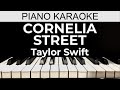 Cornelia Street - Taylor Swift - Piano Karaoke Instrumental Cover with Lyrics
