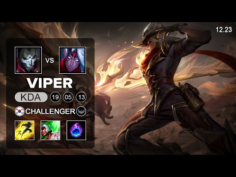 Viper Varus vs Jhin ADC - KR Challenger - Patch 12.23 Season 12