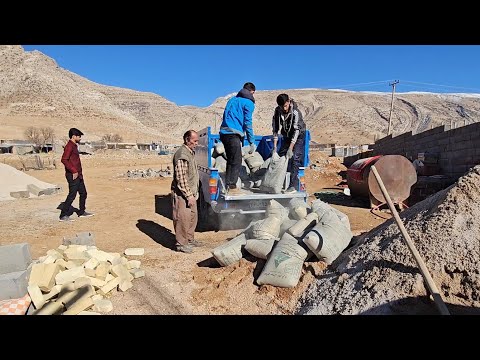 House construction; trying to finish the house before it rains🌧