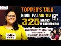 Interactive Session With Nidhi Pai AIR 110 Top 325 Marks In Anthropology With Vishnu IAS Students