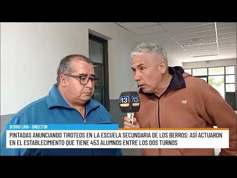 Las pintadas anunciando tiroteos llegaron a una escuela de Sarmiento