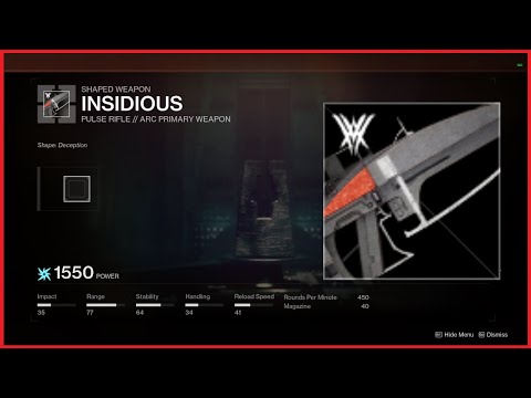 Crafting Insidious (Vow of the Disciple Raid legendary pulse rifle) | Destiny 2