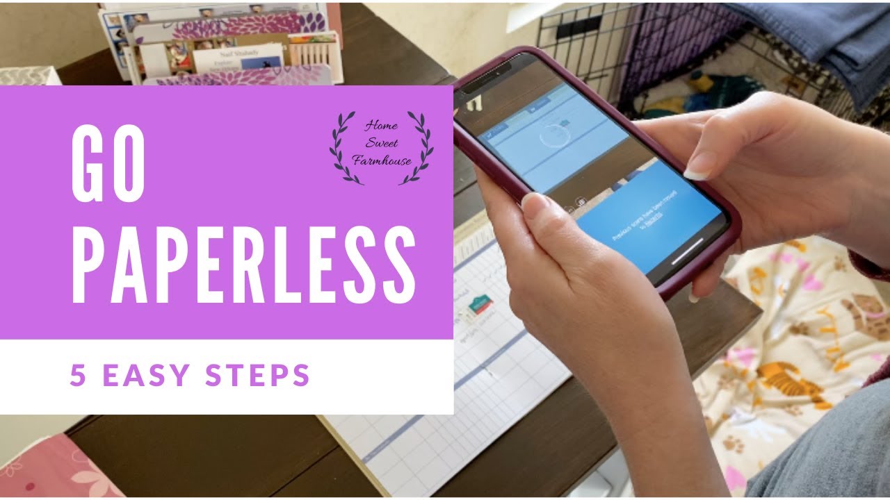 5 Simple Steps To Take Your Home Office Paperless in 2020 | Home Sweet Farmhouse