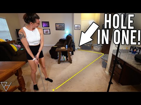 Epic Mini Golf Hole In One At Our Homemade Mini Golf Course!