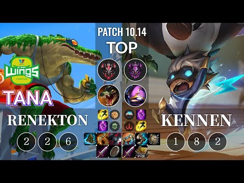 JAG TaNa Renekton vs Kennen Top - KR Patch 10.14