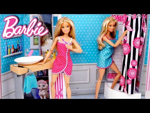 Barbie Twins Doll Family Travel Routine, School Morning Routine & Prom Dance
