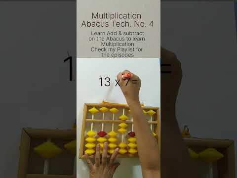 #Multiplication on the #Abacus Basic tech.no. 4 short video watch full episode to learn in
