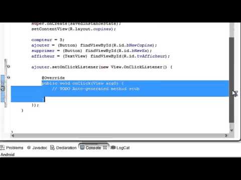 DEVELOPPER SOUS ANDROID 15 Configurer un bouton avec OnClickListener