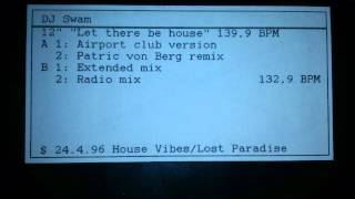 DJ Swam - Let There Be House (Patric von Berg Remix)
