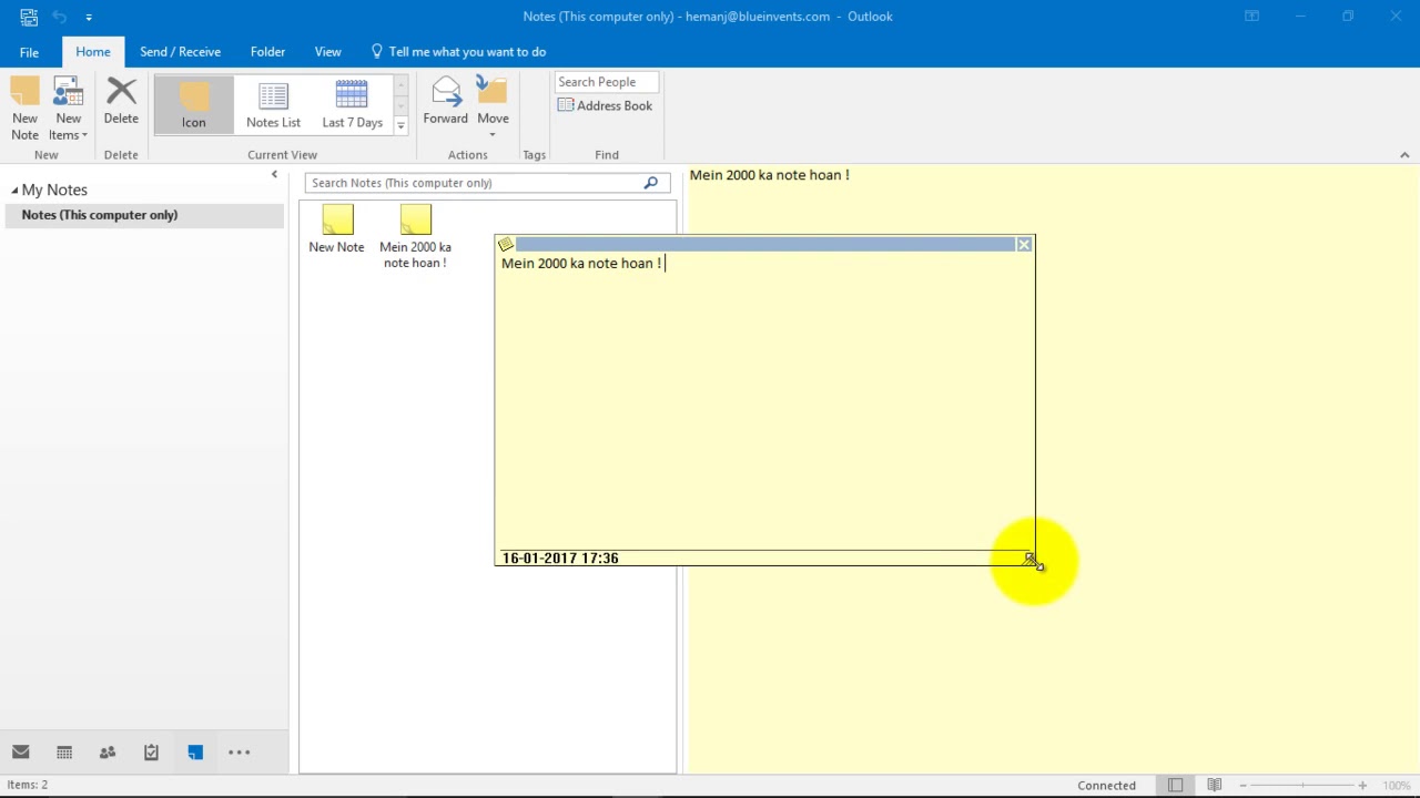 How to Create Notes In Outlook