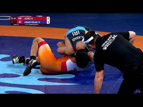 BRONZE GR - 67 kg: A. ASHU (IND) v. H. ASSADI KOLMA (IRI)