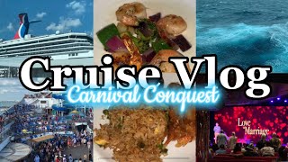 Carinval Conquest Cruise Travel Vlog 2023| Dancing+ Elegant Night+ Dinner +Shows & More