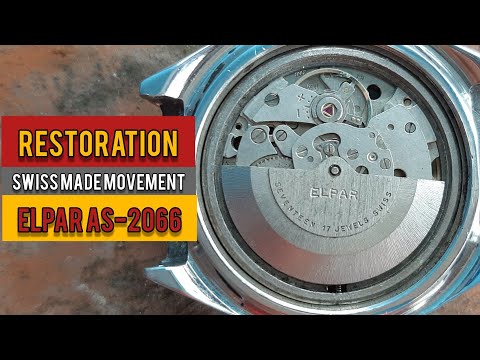 RESTORATION A VINTAGE ELPAR AS2066 SWISS MOVEMENT | FULL SERVICE | SOLIMBD | RELOJ