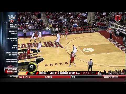 Travis Leslie with two slams against South Carolina