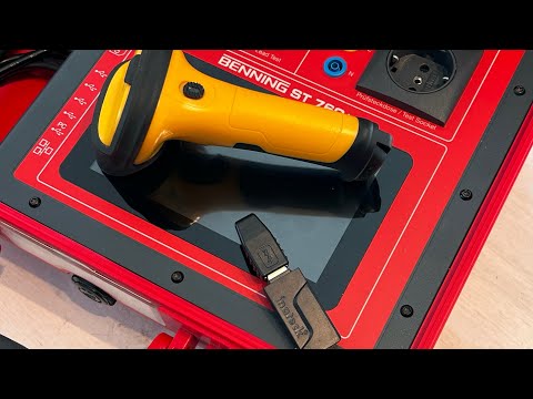 inateck Barcode Scanner am Benning ST760+ Prüfgerät