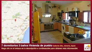 preview picture of video '7 dormitorios 3 baños Vivienda de pueblo se Vende en Saliente Alto, Almeria, Spain'