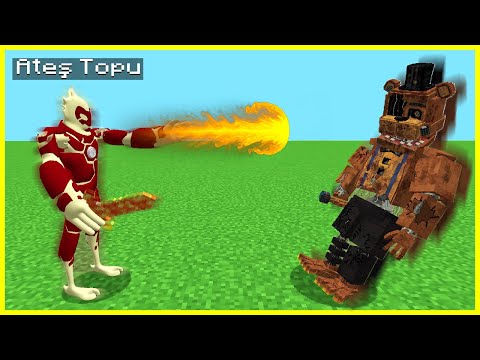 ATEŞ TOPU ŞEHRE GELDİ, KORKUNÇ AYI FREDDY İLE DÖVÜŞTÜ! 😱 - Minecraft