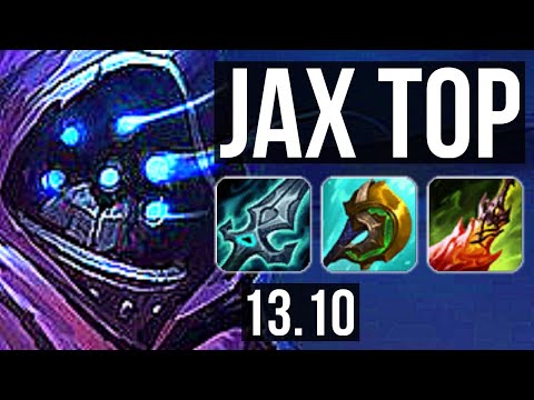 JAX vs SION (TOP) | 10/1/5, 1.0M mastery, 400+ games, Godlike | KR Master | 13.10