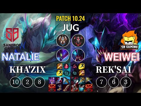 SB Natalie Kha'Zix vs SN Weiwei Rek'Sai Jungle - KR Patch 10.24