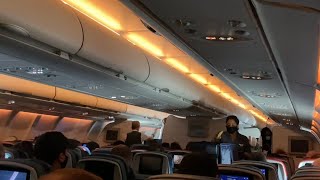 Delta Airlines Main Economy Cabin Flight Experience Airbus A330 Paris, CDG to New York, JFK Airport