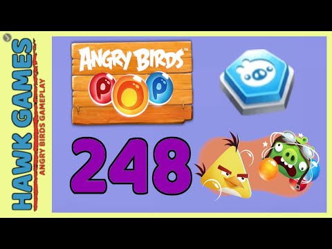 Angry Birds Stella POP Bubble Shooter Level 248 Hard - Walkthrough, No Boosters