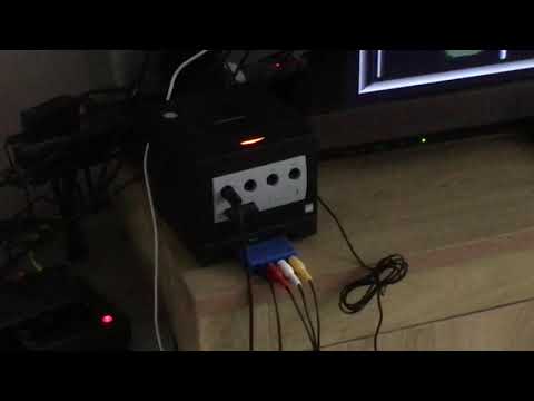 Nes/av famicom via gba av adaptor trough NGC  gameboyplayer TO TV