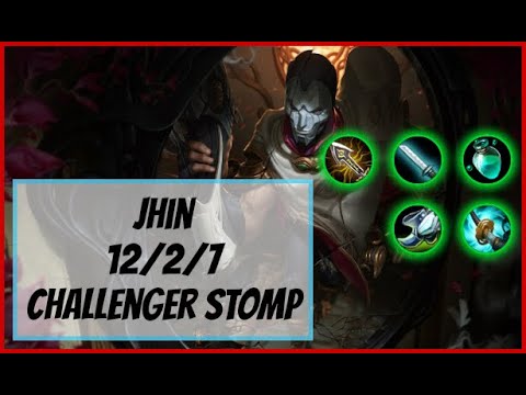 Korean Challenger Jhin Bot (12/2/7) Gameplay Replay - Patch 10.16