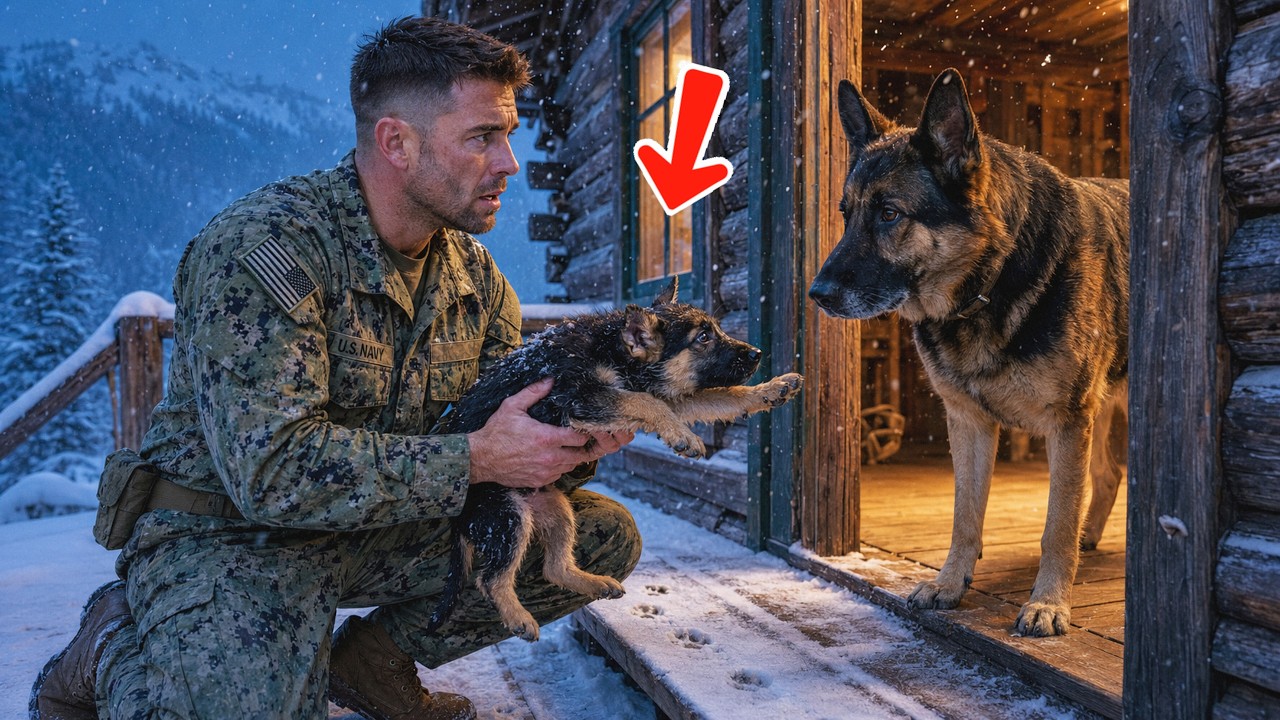 A Puppy Followed a Navy SEAL’s K9 Home and Slept Outside for 3 Freezing Nights—Then He Learned Why