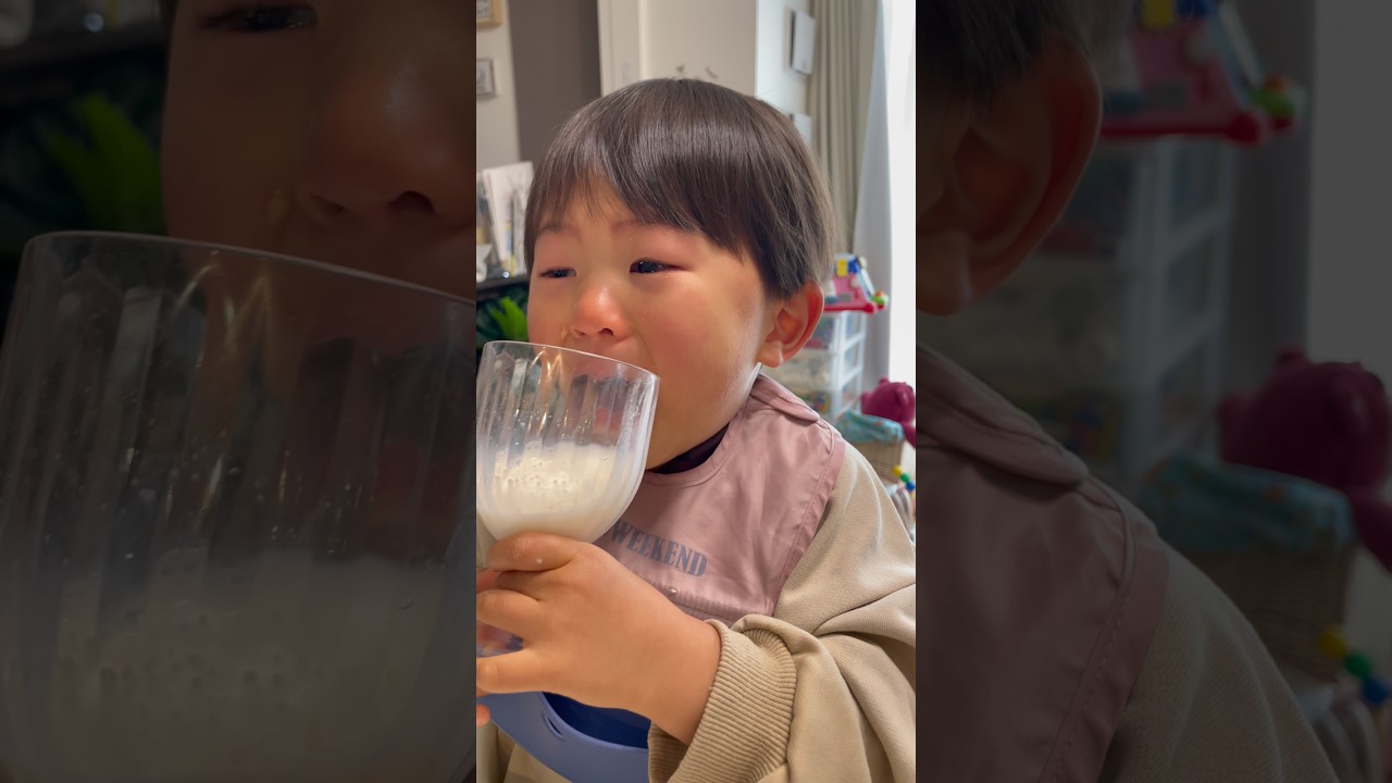 泣いちゃったけど、牛乳に助かった🥛
