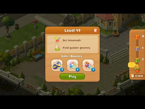 Gardenscapes Level 49 HD 1080p