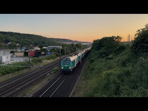 Compilation Train de FRET - SNCF DB ECR VFLI EUROPORTE CAPTRAIN REGIORAIL et COLAS RAIL 