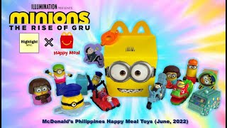 2022 Minions The Rise of Gru McDonald's Happy Meal Toys (June, 2022 Released) Toy Unboxing