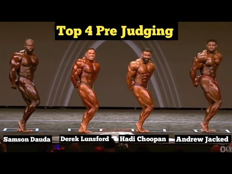 Top 4 Pre Judging at Mr Olympia 2025 #dereklunsford #samsondauda #hadichoopan #andrewjacked 