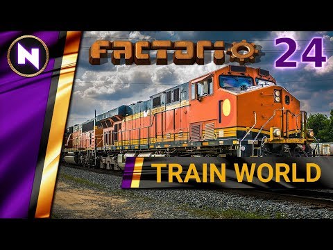 Factorio 0.17 Train World #24 EXPANDING TOWARDS BITERS