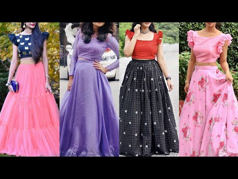 Latest Crop Top Lehenga Designs for Girls 2022 || Simple Crop Top Lehenga Design || New Top Blouse