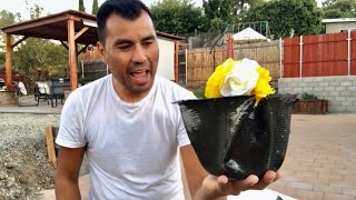 Como hacer maceta de fibra de vidrio o recipiente