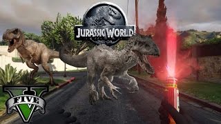 GTA V Jurassic World - T-Rex Attack