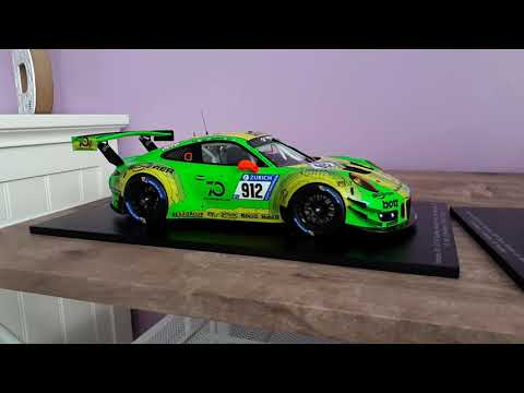 1/18 spark and Minichamps porsche gt3r